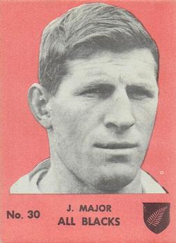 1968 Playtime Rugby Gum Famous Rugby Players - Red #30 John Major Front